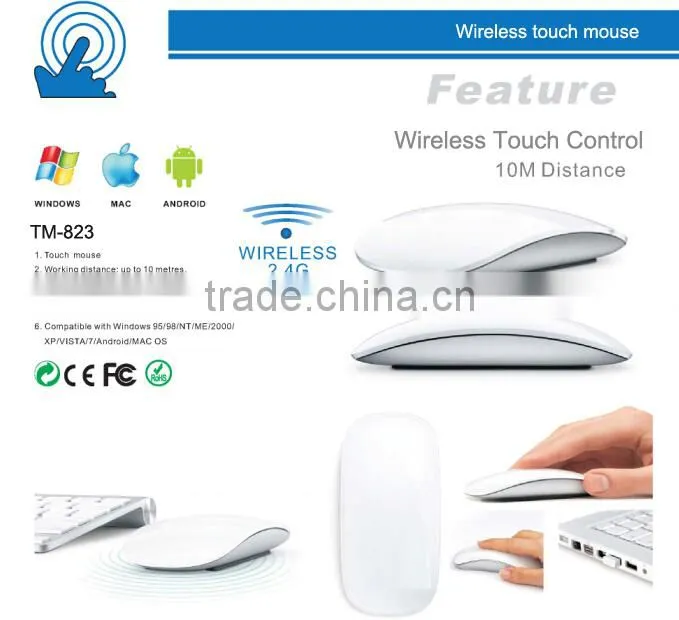 Gift Item Wireless Touch USB Mouse/ Latest Computer Flat Mouse For Apple Ipad Air