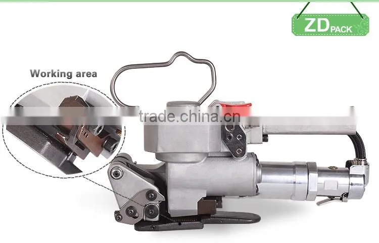 XQD-19 Pneumatic Plastic PP PET Strapping Packing Machine on Marble Panel Block Packing
