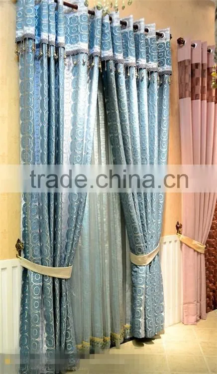 Home Textile Curtain Thermal Jacquard Curtains Ready Made