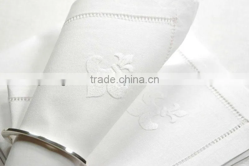 hand embroidery napkin ,hemstitch napkin