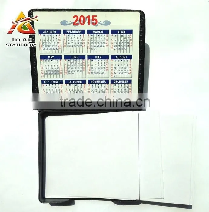 promotional logo printed note paper in leather box