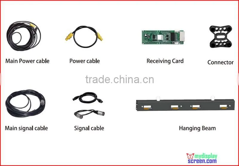 led display panel, 500mm*1000mm,full color rental die-casting for event,p6.25