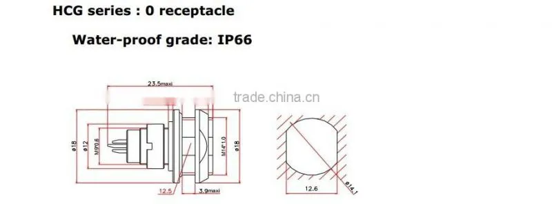 10 Pins Metal Female Half moon connector SZCNT manufactory