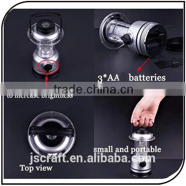 Outdoor Portable 12led 3pcs AAA Flashlight Camping Lantern with Compass