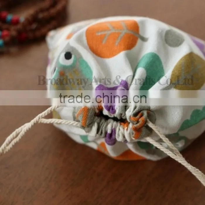 Promotion Canvas Fabric Drawstring Bag with Custom Logo