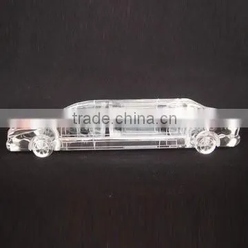 crystal art and craft glass car model for wedding decoration gift