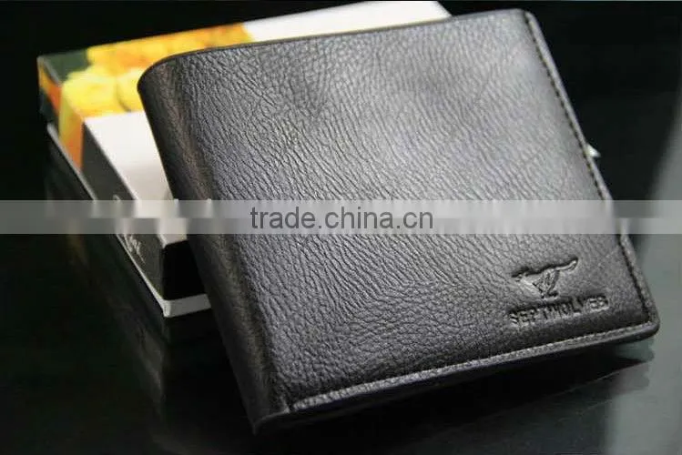 fashional men's genuine leather wallet/leather passport holder/men's genuine leather wallet with multifunctional pocket