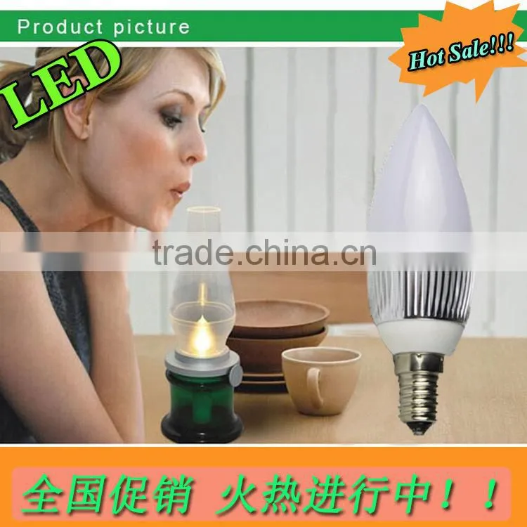 Cheap e14 led candle light, e14 110v 5w led bulb light,e14 led dimmable candle