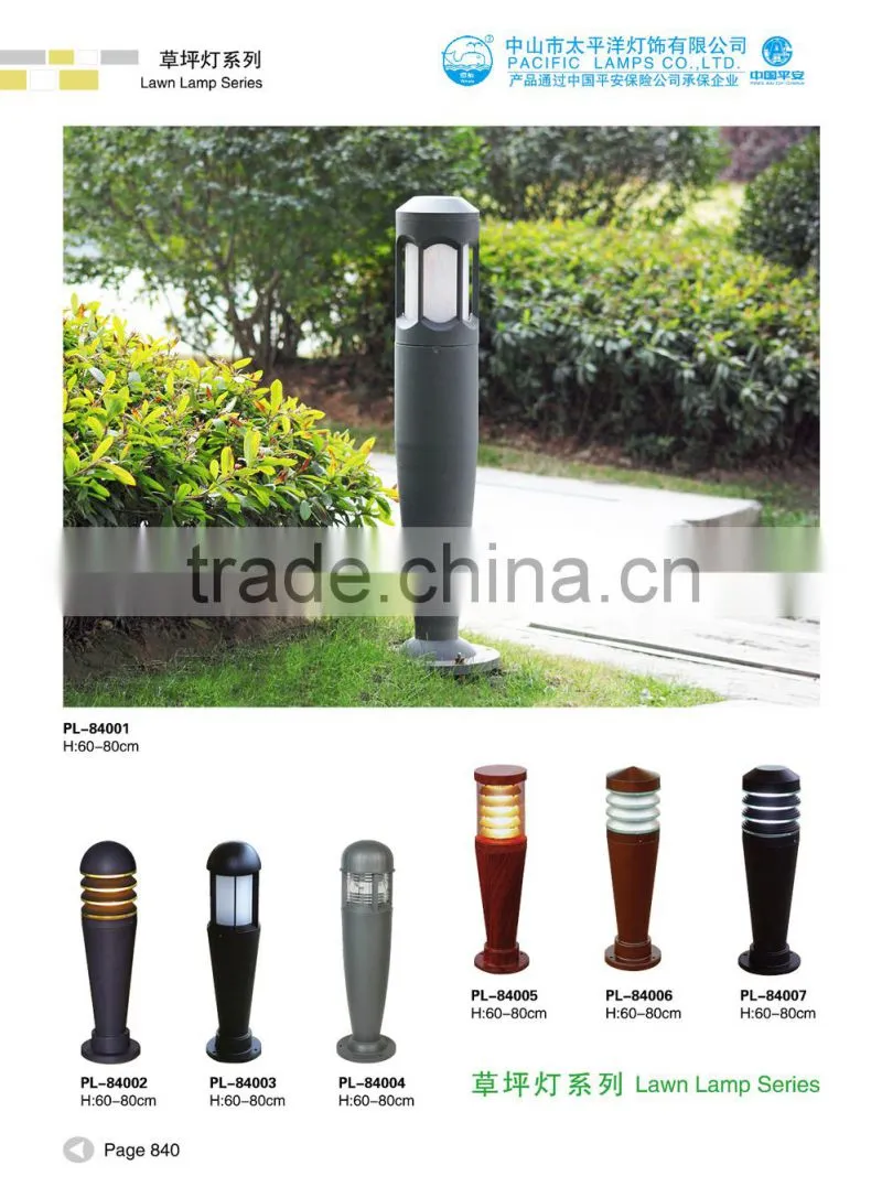 Fahion design solar lawn light bollard Solar light in ZhongShan manufacturer