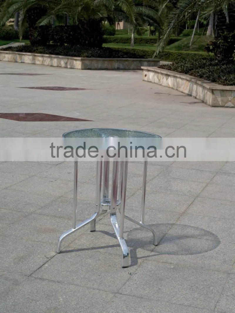 aluminum with glass dining table for sales YT40B