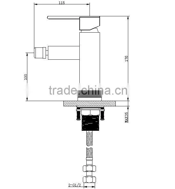 New Copper Bidet Faucet with Chrome Plated 12 5001