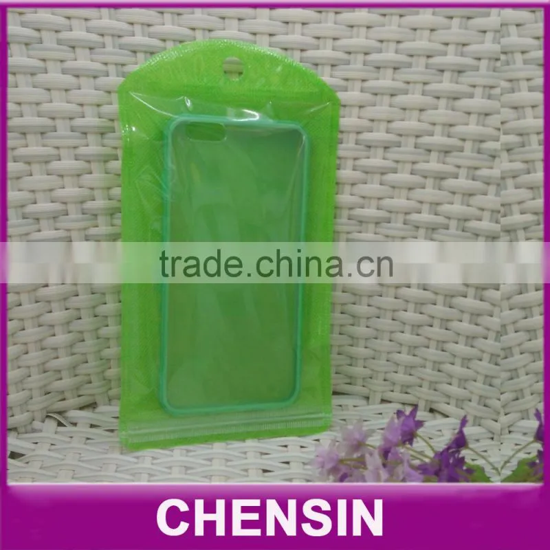 iphone 6 plue mobile case packaging/poly bag/plastic zipper sleeve/transparent packing