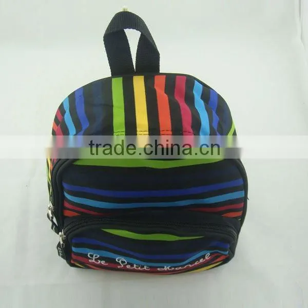 microfiber colors lines backpack school bag for kids