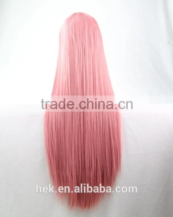 Cosplay Wig Oblique Bangs Long Straight Human Wigs 80cm 32 inch Costume party synthetic hair wig