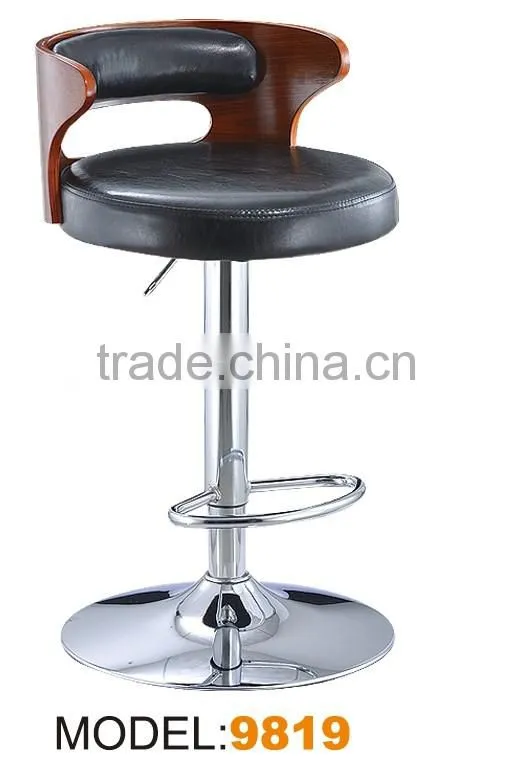 American Design Restaurant Use Leather Wooden Bar Stools