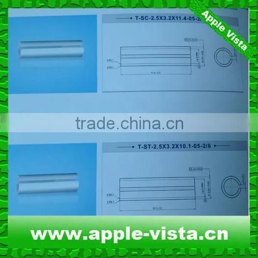 Non standard Zirconia sleeves for fiber optic adapters