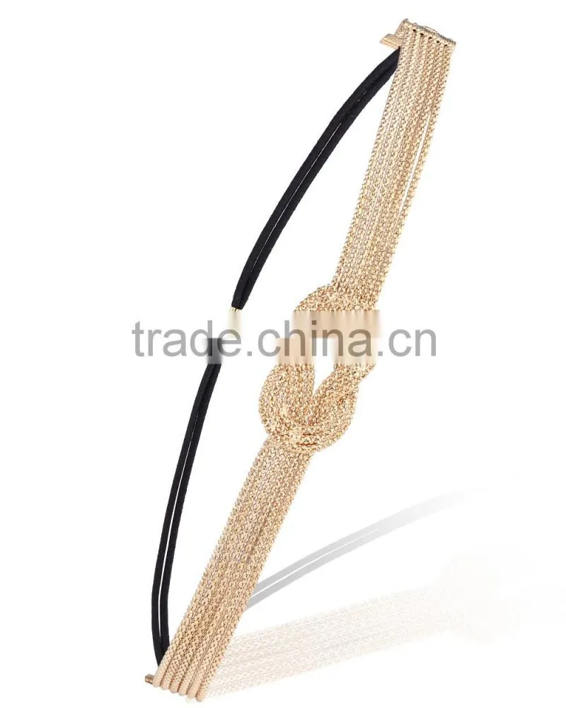 Fashion rhinestone high end quality pretty fashion Embellished Stretch headband hairband