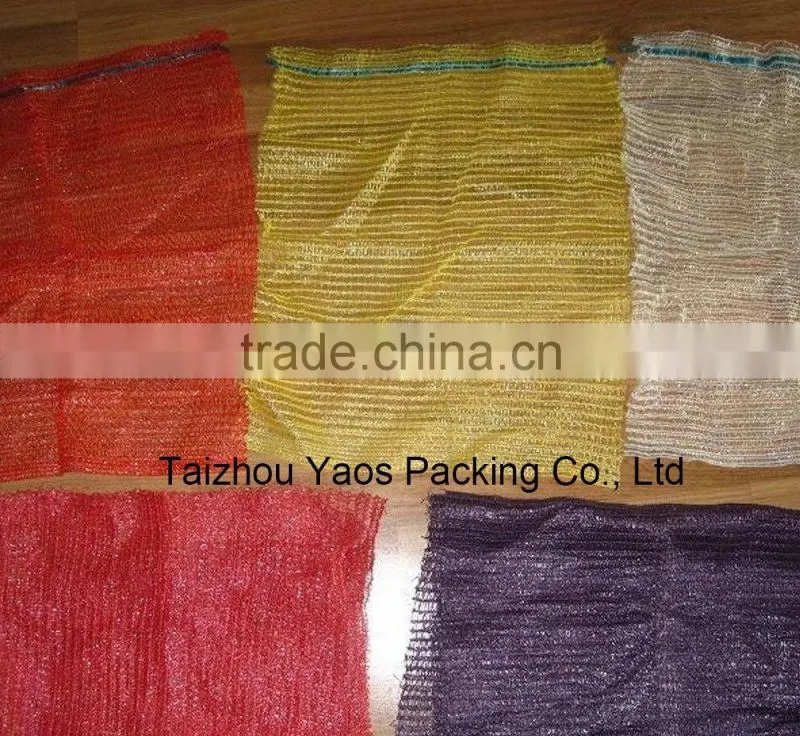 PE raschel plastic mesh bag vegetables onion bag