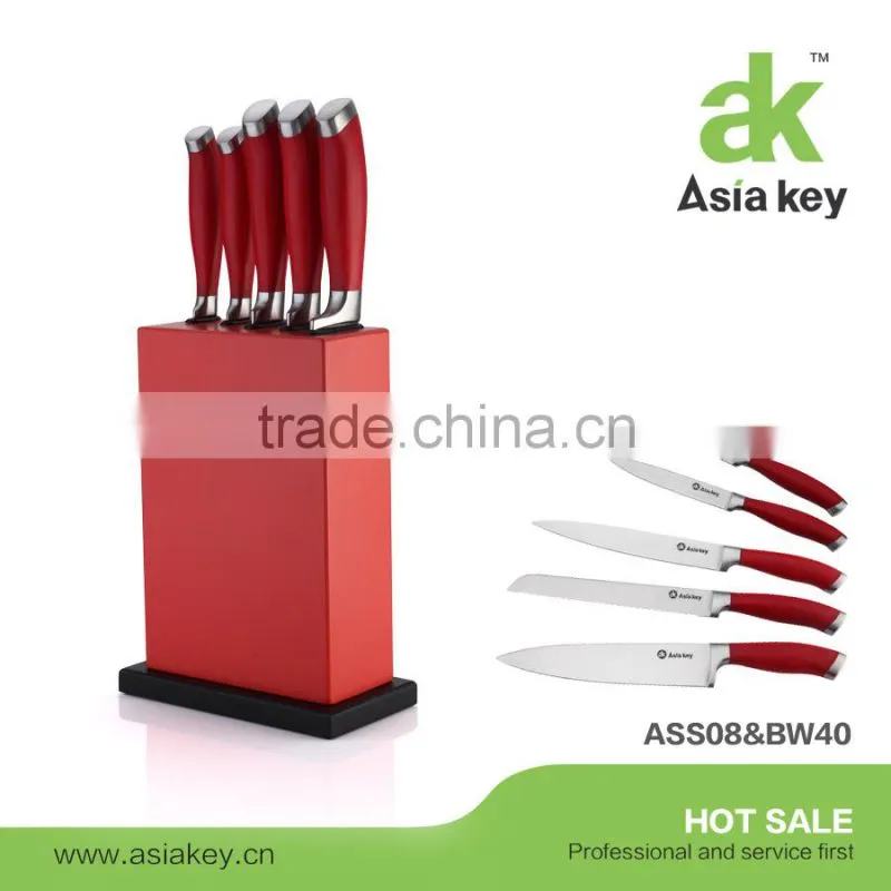 Good Quality LFGB and FDA Standard 6pcs Knife Set With Stand