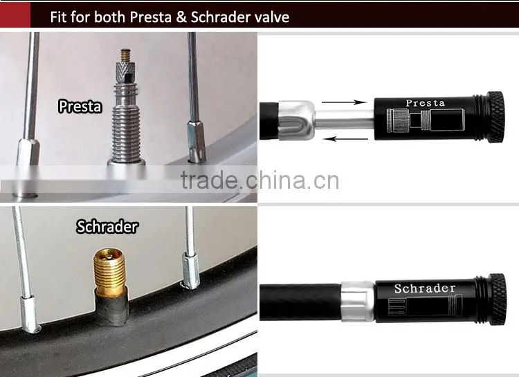 Bicycle pump with hiding air tube inside sports equipment body fitness