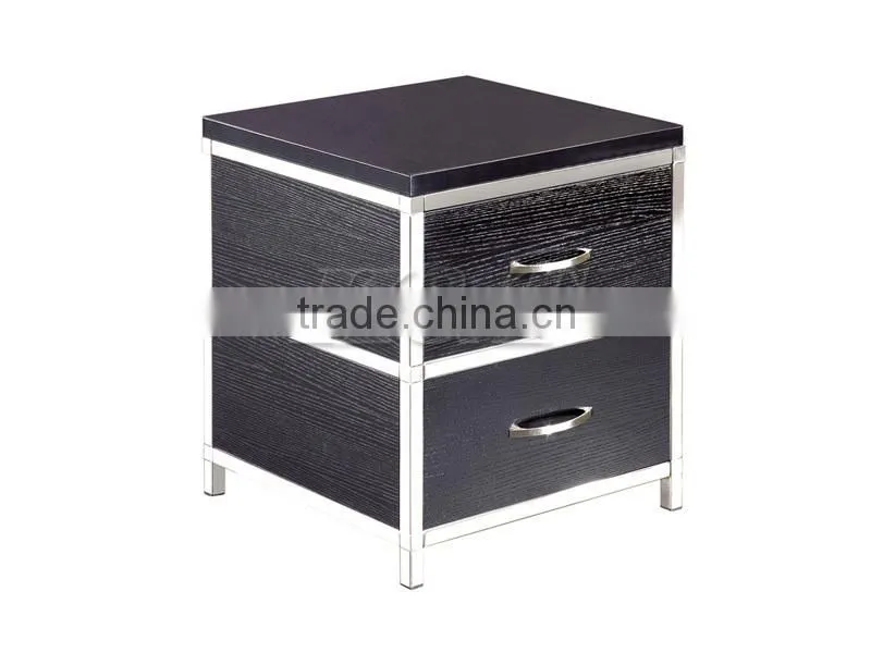 Simple style stainless steel wooden night table