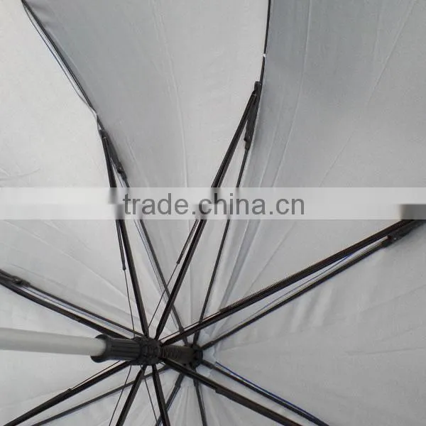 fiberglass silver coating uv protection solar charger umbrella