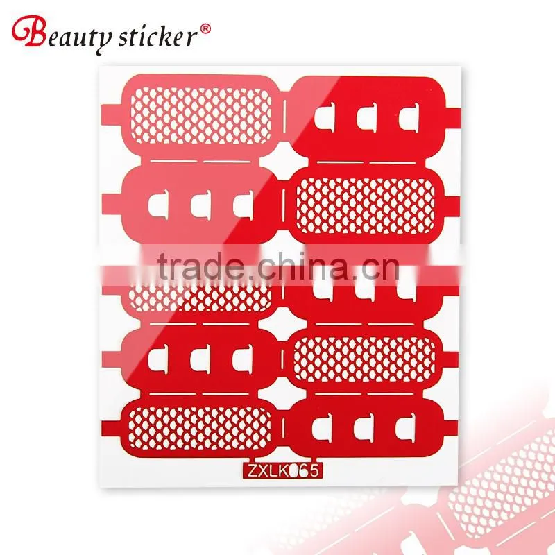 New Design Good Looking Fashion holiday nail art stickers hollow nail sticker