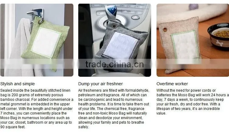 2016 OEM Wholesale Natural Charcoal Bamboo Absorb Odors for Home Air Purify