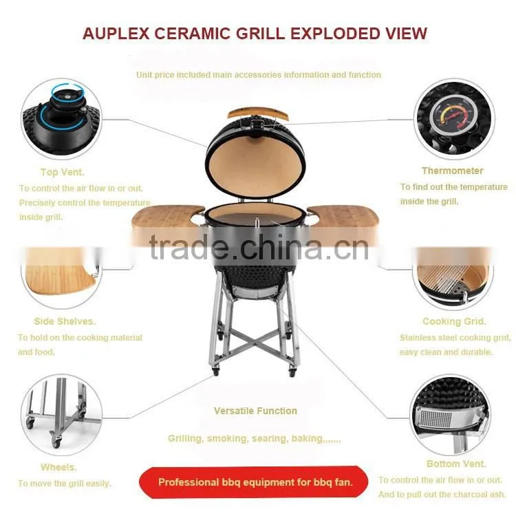 China 21" inch Kamado Grill, 2016 Import Outdoor Kitchens, bbq gas grill