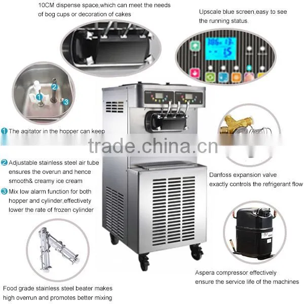 2015 high quanlity 220/60hz ice cream machine