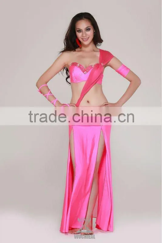 Black Professional Belly Dance Costume, Belly Dance Dress with Bra QC2037