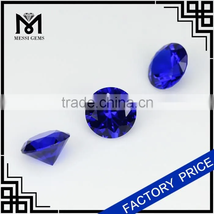 synthetic diamond cut nano gem for jewelry blue sapphire