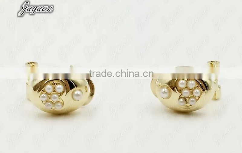 Juyuan Fashion 18K Gold Plated Pendant&Earring Pearl Baby Set