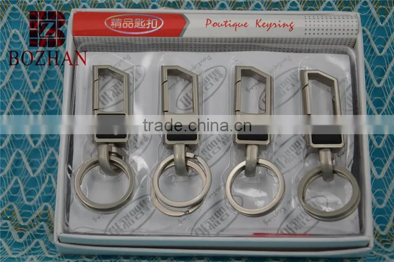 Functional zinc alloy matte keychain