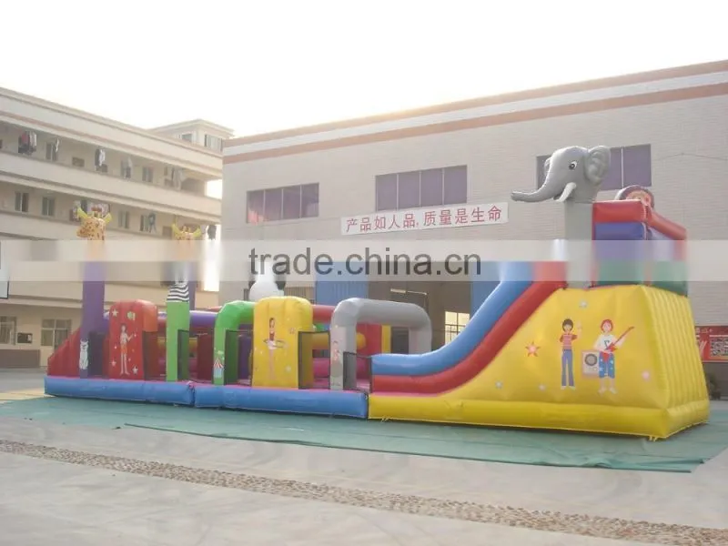 Commercial outdoor inflatable bouncer /inflatable slide bouncer /giant inflatable obstacle bouncer