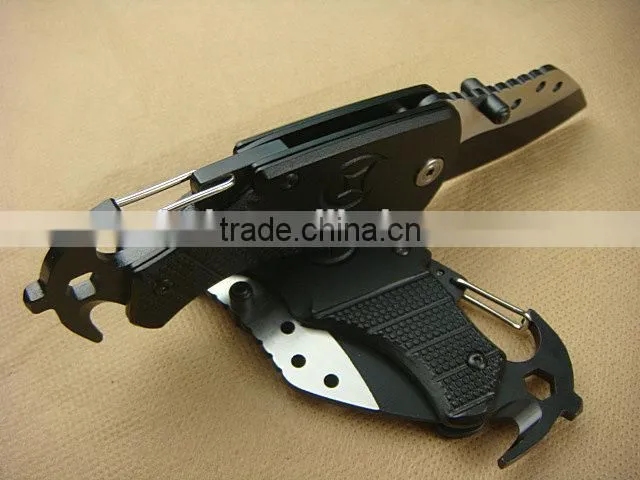 OEM small camping multi outdoor knife with keychain