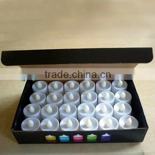 24Pcs / Box 7 Color Rechargeable Battery Operated Mini Tealight Candle LED