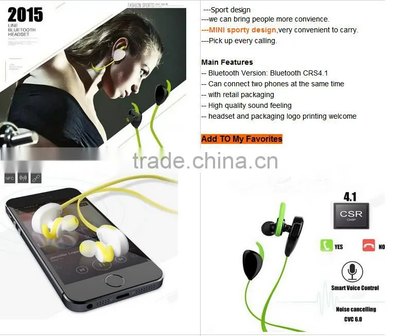 china wholesale online shipping ireless stereo bluetooth earphone