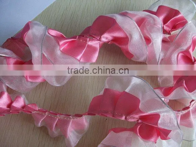 wholesale custom design elastic frill ribbon for garment accessories