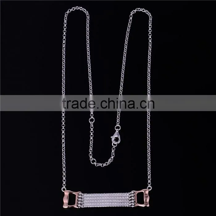 925 Sterling Silver Sport Stretch Fancy Necklace Design Jewelry XLY020