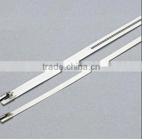 Supply chinl brand pvc coated stainless steel cable tie,304,ladder type,4.6*500 series(ISO9001 UL)