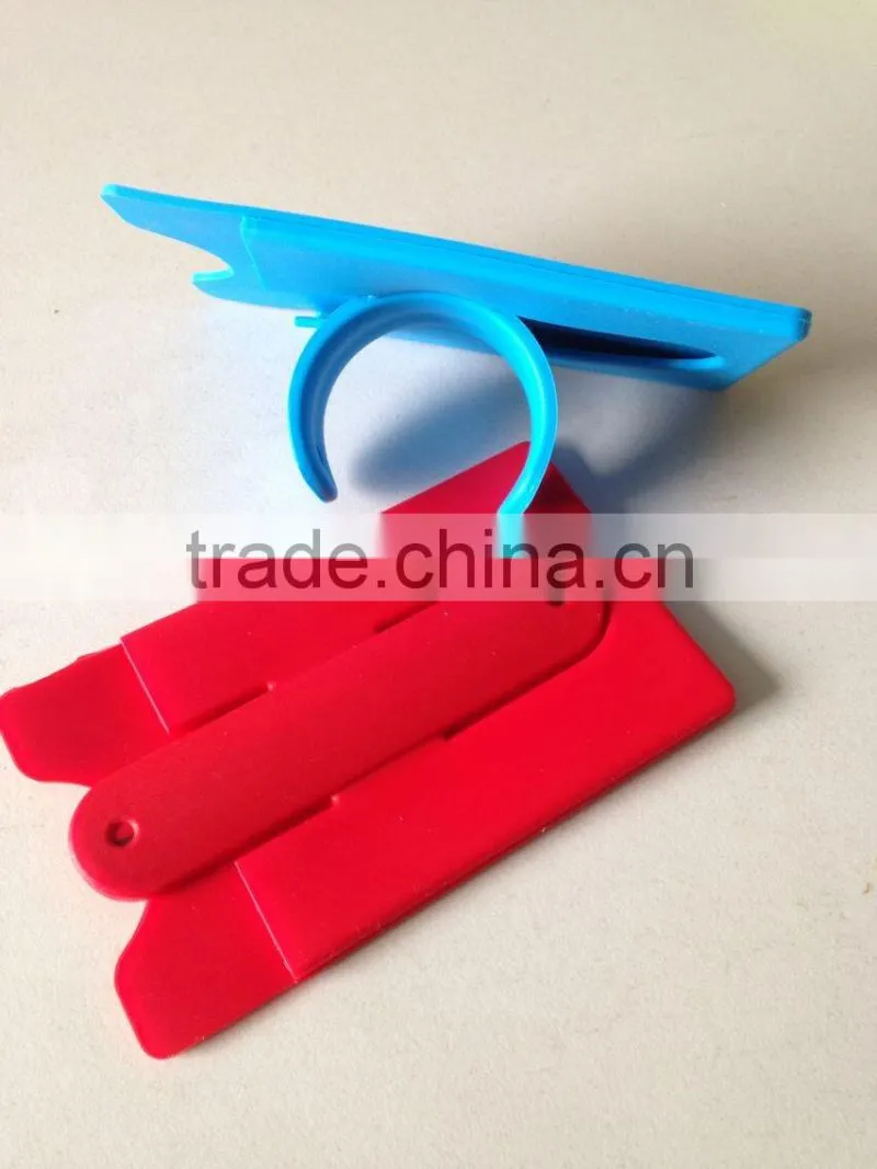 Brand printing sticky id card pocket holder for mobile phone