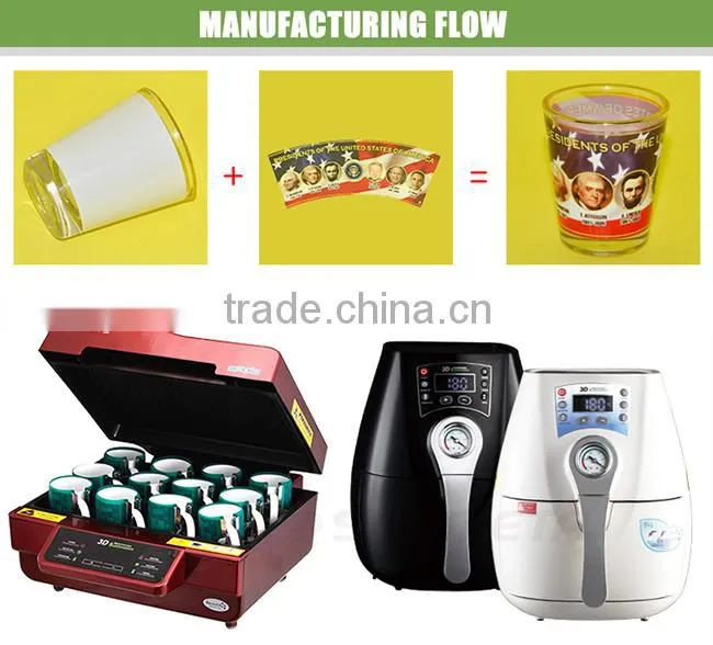 Sunmeta wholesale blank sublimation heat press small wine glass(3D-XJB)