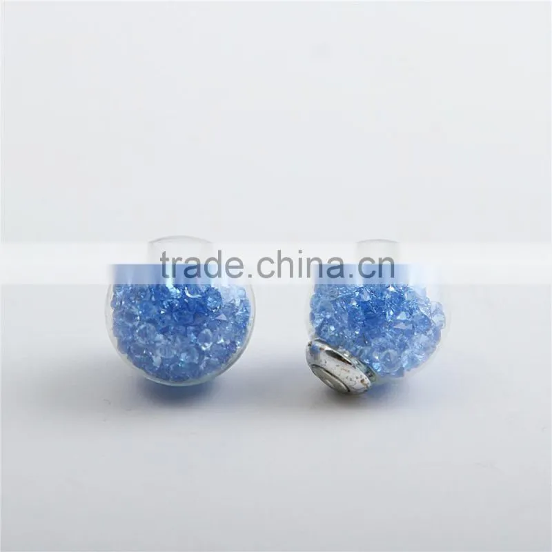 2016 New Korean fashion Wild European style simple double ball candy-colored wild earrings Women Brand earring jewelry