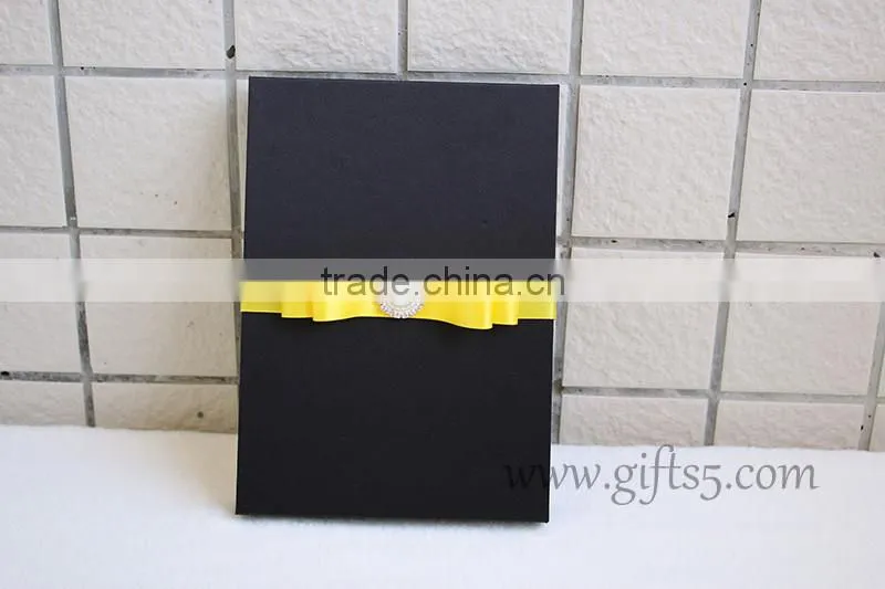 Luxury Black wedding invitation boxes for cards