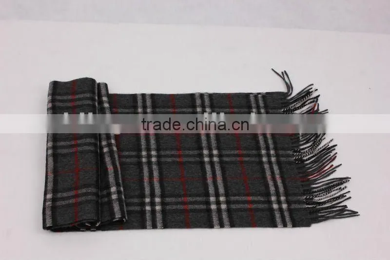 checked Cashmere Scarf scarfs/mufflers