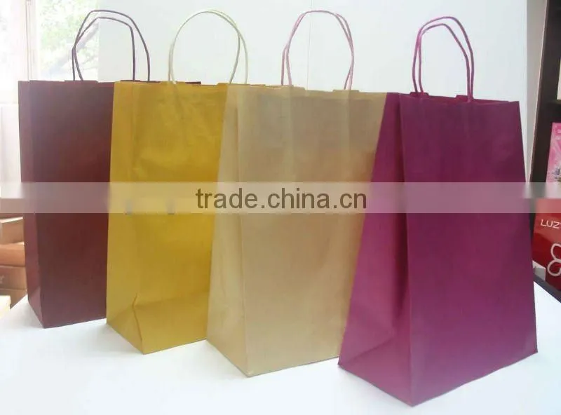 eco-friendly recycable kraft paper shopping bag manufacturer