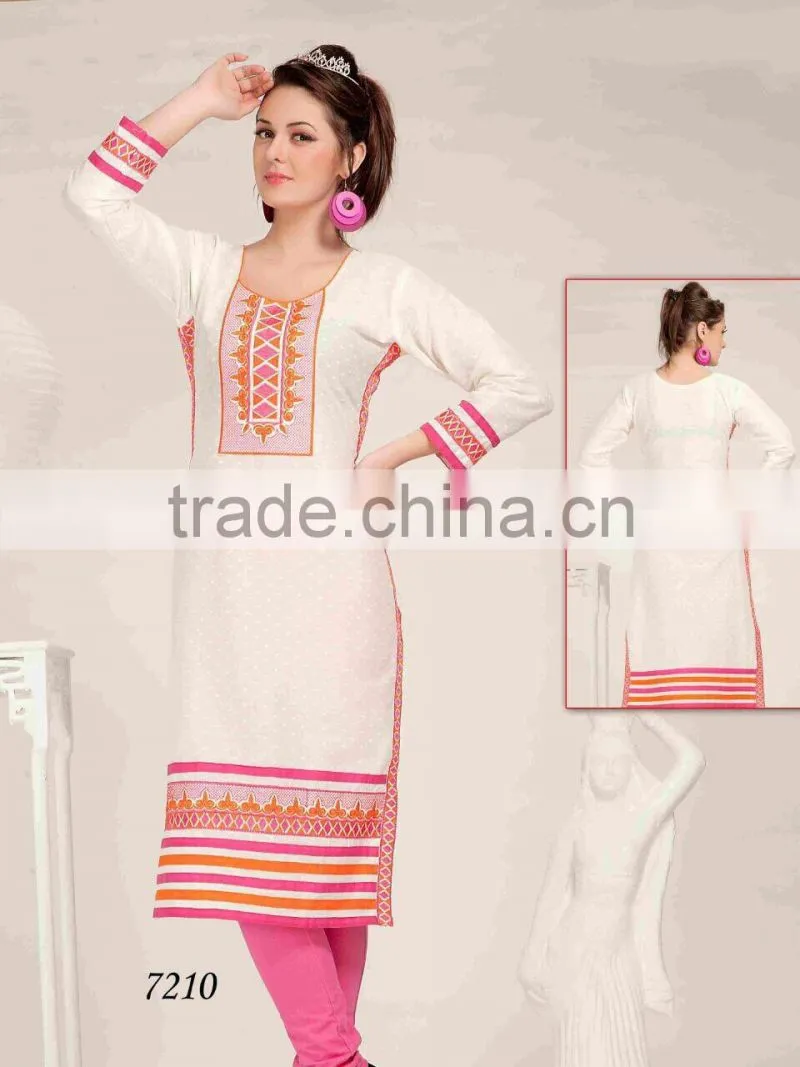 Designer Silk Embroidered KURTI-TUNIC-TOP-KURTA