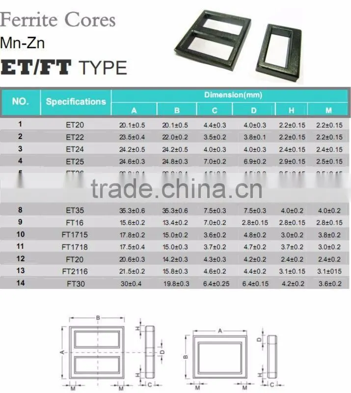 Soft Ferrite Core Ferrite FT core Transformer core