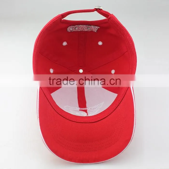 custom red baseball cap/custom baseball cap hats